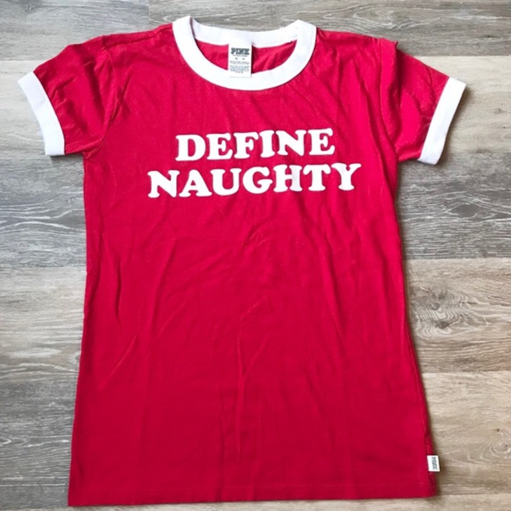 NWOT Victoria’s Secret Pink Define Naughty Ringer
